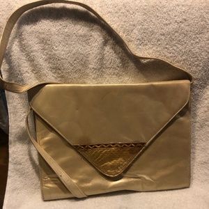Small gold shoulder bag